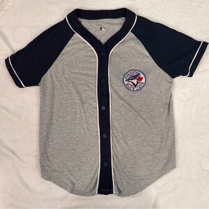 Women’s Toronto Blue Jays Baseball Button Up Tshirt, Large